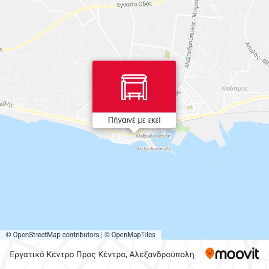 Εργατικό Κέντρο Προς Κέντρο χάρτης