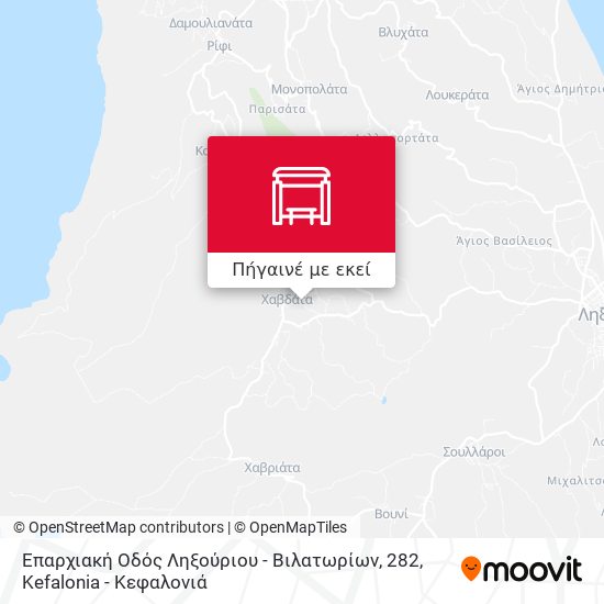 Επαρχιακή Οδός Ληξούριου - Βιλατωρίων, 282 χάρτης