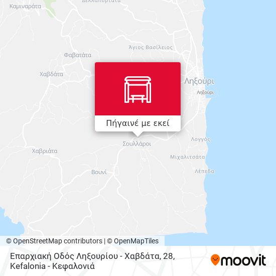 Επαρχιακή Οδός Ληξουρίου - Χαβδάτα, 28 χάρτης