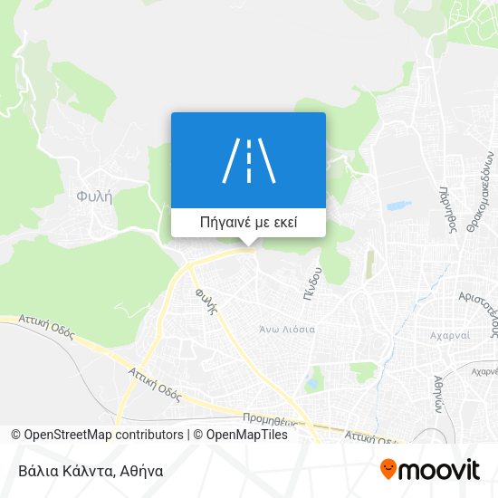 Βάλια Κάλντα χάρτης