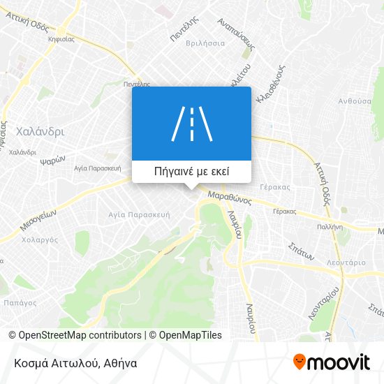 Κοσμά Αιτωλού χάρτης