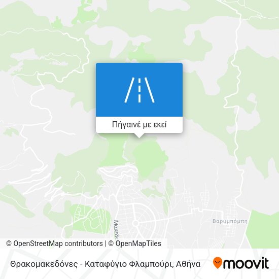 Θρακομακεδόνες - Καταφύγιο Φλαμπούρι χάρτης
