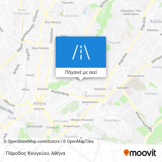 Πάροδος Κουγκίου χάρτης