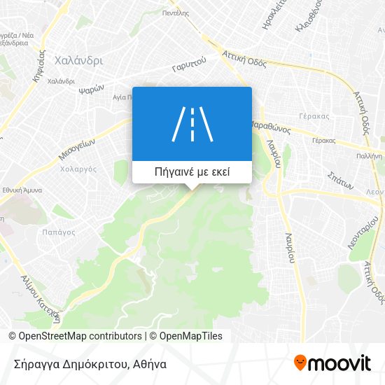 Σήραγγα Δημόκριτου χάρτης