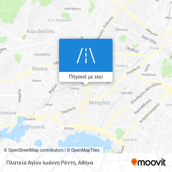 Πλατεία Αγίου Ιωάννη Ρέντη χάρτης