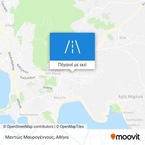 Μαντώς Μαυρογέννους χάρτης
