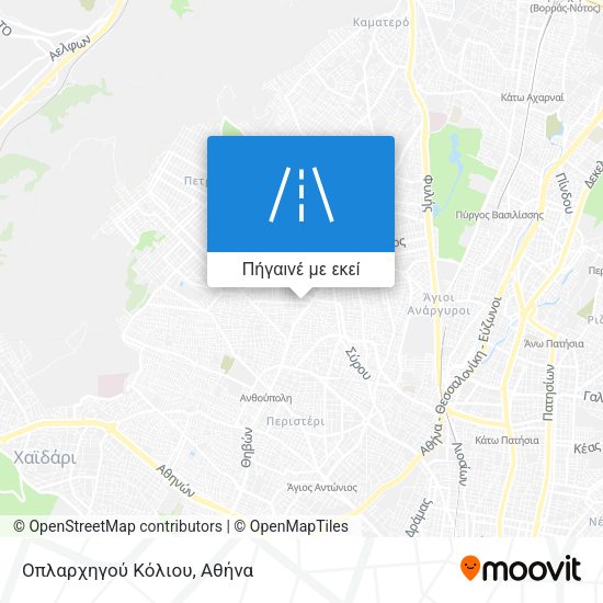 Οπλαρχηγού Κόλιου χάρτης
