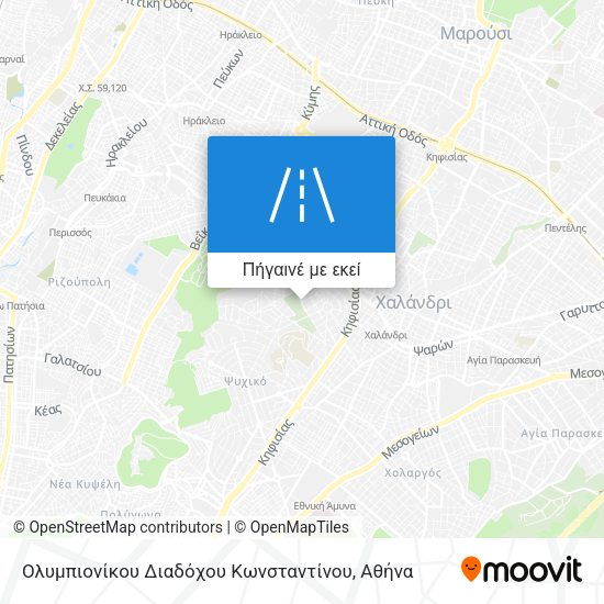 Ολυμπιονίκου Διαδόχου Κωνσταντίνου χάρτης
