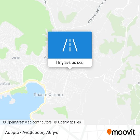 Λαύριο - Αναβύσσος χάρτης