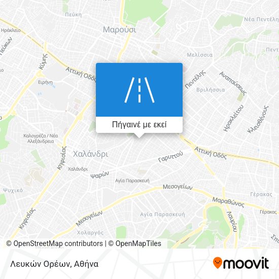 Λευκών Ορέων χάρτης