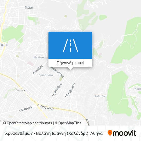 Χρυσανθέμων - Βολάνη Ιωάννη (Χαλάνδρι) χάρτης