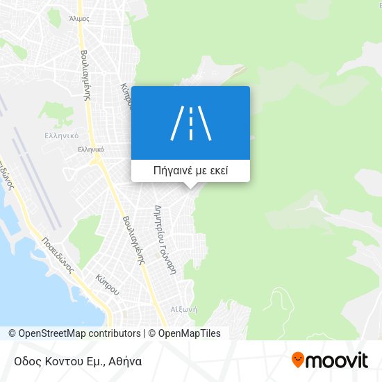 Οδος Κοντου Εμ. χάρτης