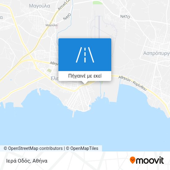 Ιερά Οδός χάρτης