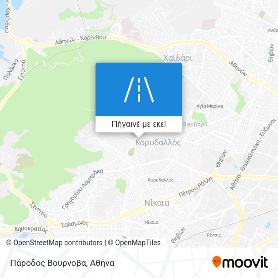Πάροδος Βουρνοβα χάρτης