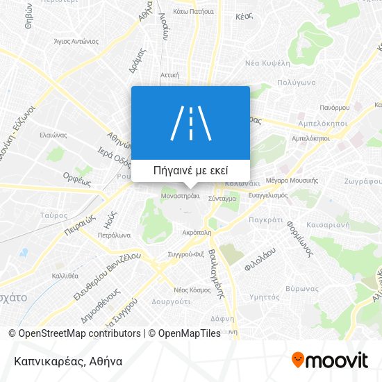 Καπνικαρέας χάρτης