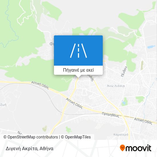 Διγενή Ακρίτα χάρτης