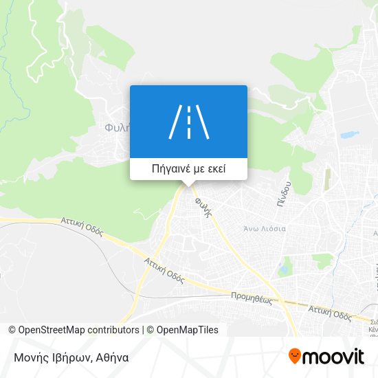 Μονής Ιβήρων χάρτης