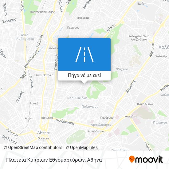 Πλατεία Κυπρίων Εθνομαρτύρων χάρτης