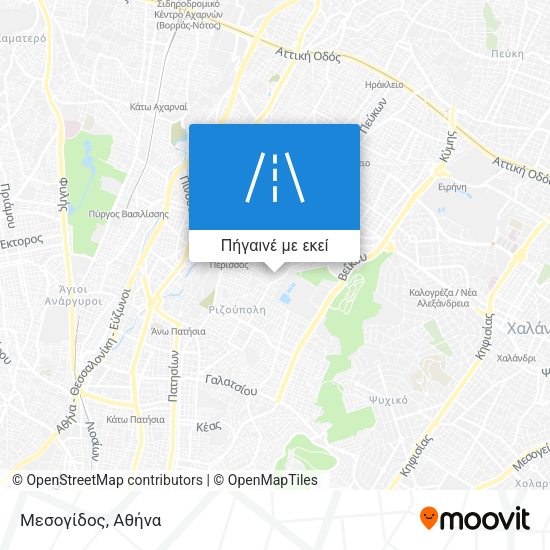 Μεσογίδος χάρτης