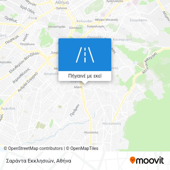 Σαράντα Εκκλησιών χάρτης