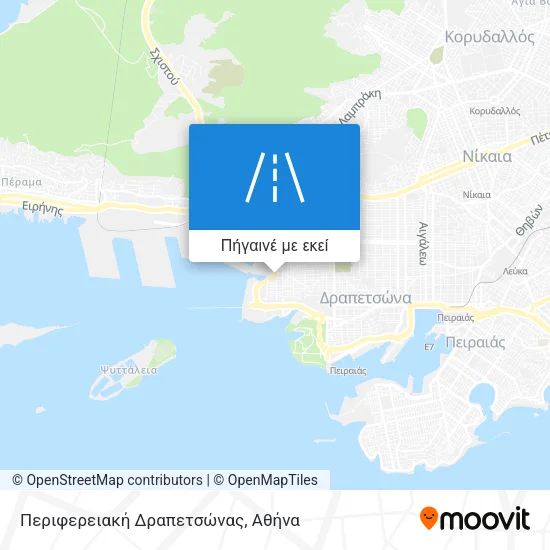 Περιφερειακή Δραπετσώνας χάρτης