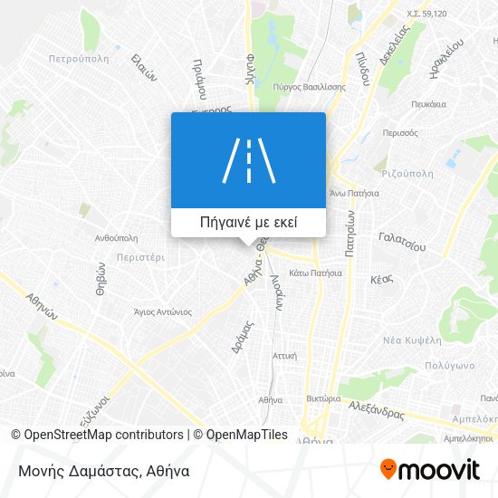 Μονής Δαμάστας χάρτης