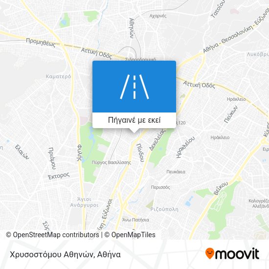 Χρυσοστόμου Αθηνών χάρτης