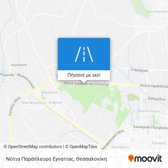 Νότια Παράπλευρη Εγνατίας χάρτης