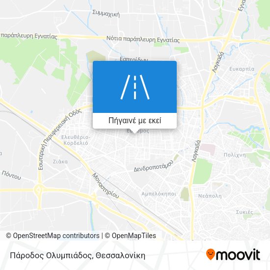 Πάροδος Ολυμπιάδος χάρτης