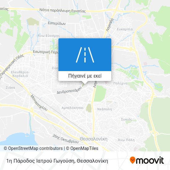 1η Πάροδος Ιατρού Γωγούση χάρτης