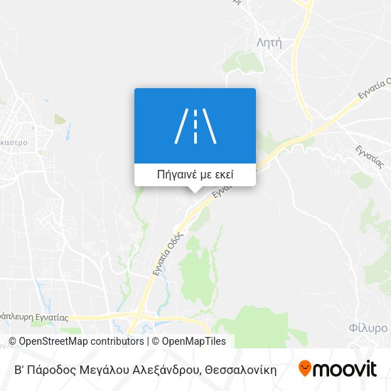 Β' Πάροδος Μεγάλου Αλεξάνδρου χάρτης