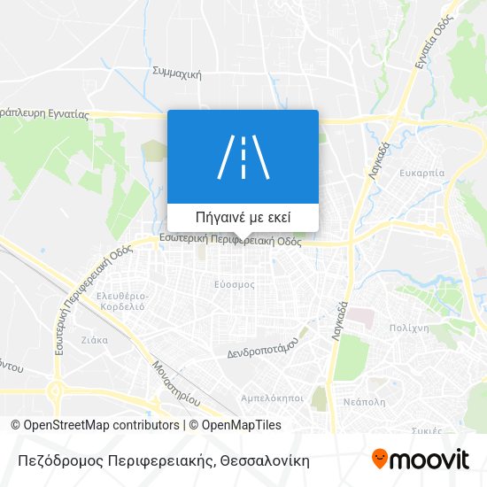 Πεζόδρομος Περιφερειακής χάρτης