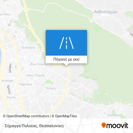 Σήραγγα Πυλαίας χάρτης