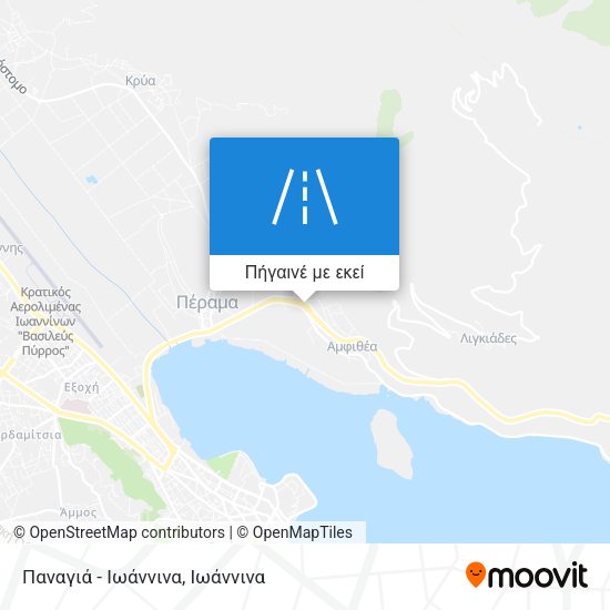 Παναγιά - Ιωάννινα χάρτης