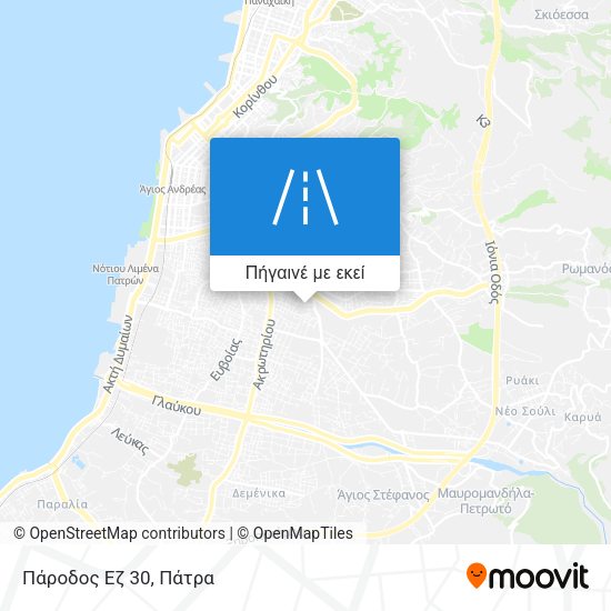 Πάροδος Εζ 30 χάρτης