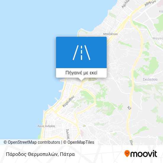 Πάροδος Θερμοπυλών χάρτης