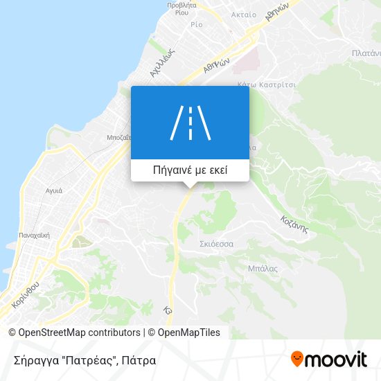 Σήραγγα ''Πατρέας'' χάρτης