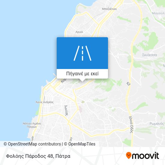 Φολόης Πάροδος 48 χάρτης