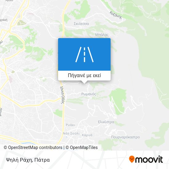 Ψηλή Ράχη χάρτης