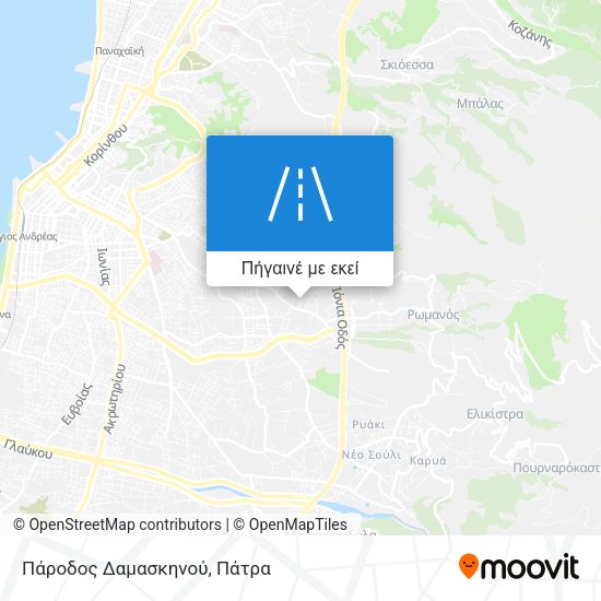 Πάροδος Δαμασκηνού χάρτης