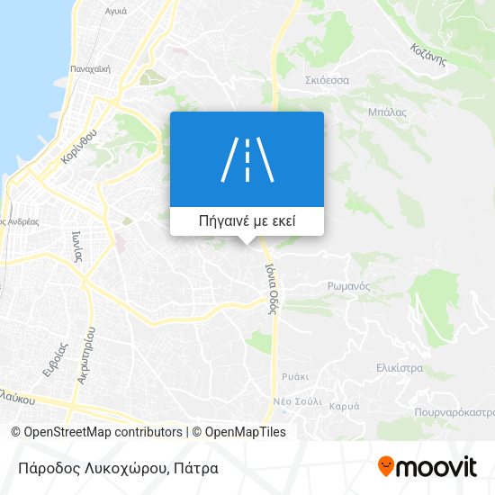 Πάροδος Λυκοχώρου χάρτης