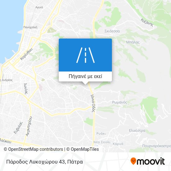 Πάροδος Λυκοχώρου 43 χάρτης