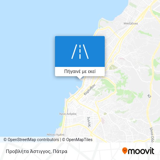 Προβλήτα Άστιγγος χάρτης