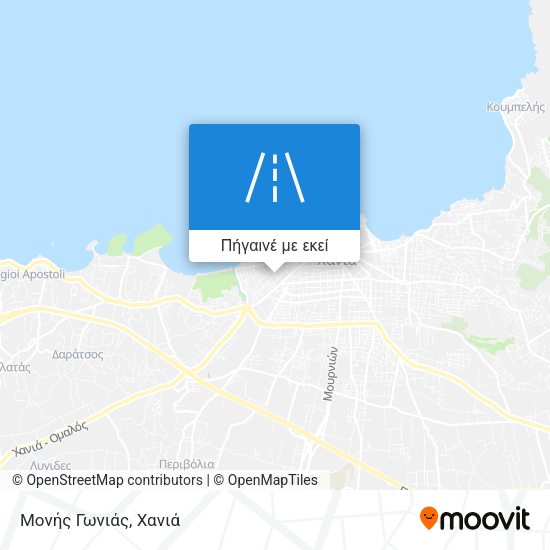 Μονής Γωνιάς χάρτης