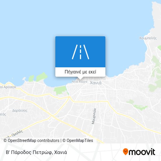 Β' Πάροδος Πετρώφ χάρτης