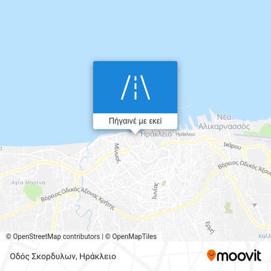 Οδός Σκορδυλων χάρτης