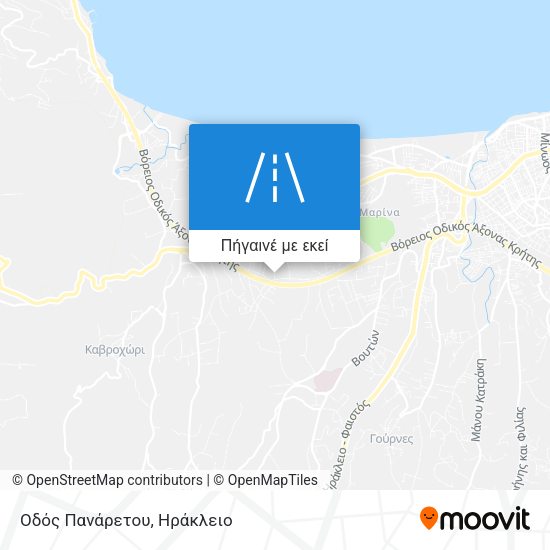 Οδός Πανάρετου χάρτης