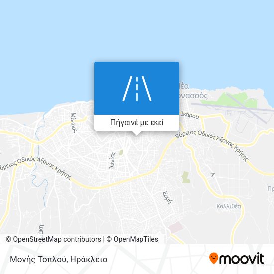 Μονής Τοπλού χάρτης