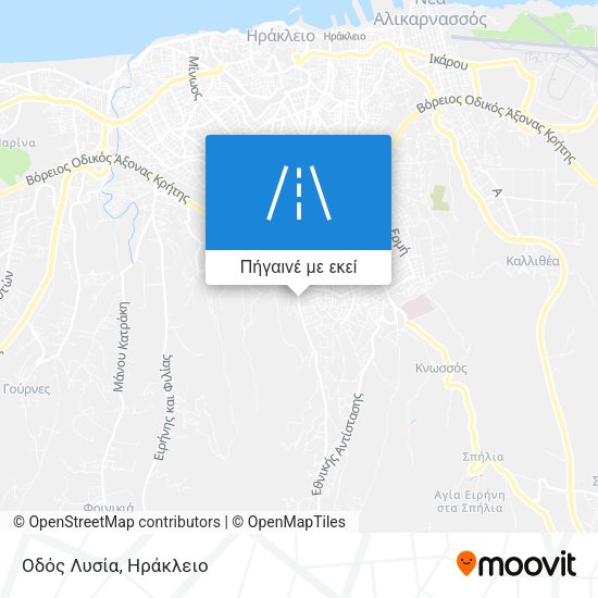Οδός Λυσία χάρτης