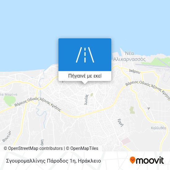 Σγουρομαλλίνης Πάροδος 1η χάρτης